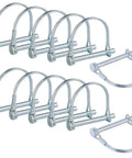 12 Count Heavy Duty 1/4 Inch Zinc Plated Carbon Steel Spring Locking Pins For Farm Trailers Lawn Garden Use, Durable Safety Pins