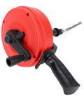 Heavy Duty 7.5M Drain Auger Snake With Drill Mode Attachment Crafted From Premium 65 Manganese Steel for plumbing tasks.