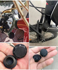 Six Pack Rubber Dust Caps For Bike Suspension Forks 19mm ID Protective Plugs Front Forks For MTB Ebike Oil And Air Shock Absorbers Replacement Easy Install shown on bike.