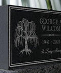 Personalized Granite Memorial Stone For Grave Decor Outdoor Tree Of Life Memorial Plaque featuring name and dates