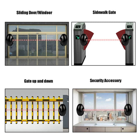 Rock Solid Infrared Through Beam Sensor With Alarm Transmitter installed on gates and windows for security