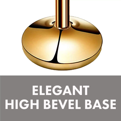 Round Top Brass Plated Stanchions Set Of 2 Posts With 79.5-Inch Velvet Rope For Crowd Control At Events 40-Inch Tall base detail