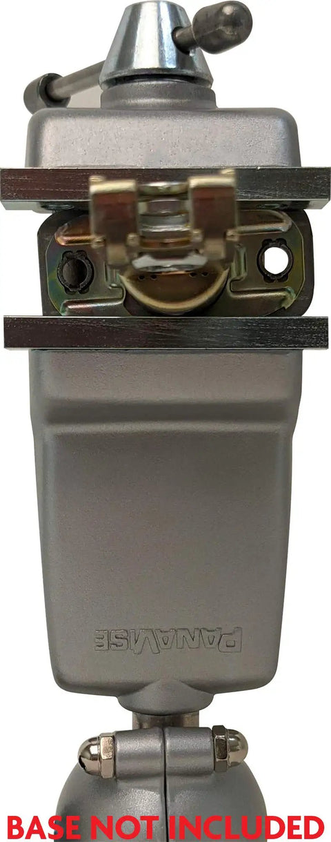 Low Profile Vise Head With Beefy Steel Jaws And Tilt Turn Rotate Tech, 7.75 Inch Length, top view without base