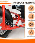 Mini Bike Brake Lever Kit With Rear Caliper Replacement For Coleman CT100U CC100X Baja Doodlebug DB30 Motovox MBX10 MBX11 installed