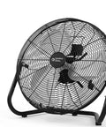 18-Inch High-Velocity Industrial Floor Fan With Heavy-Duty Metal Frame And Aluminum Blades, 3-Speed Control, 180-Degree Tilt