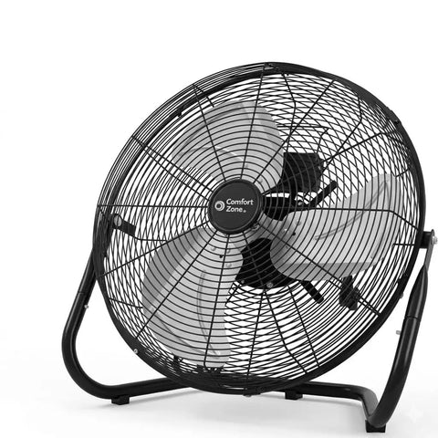 18-Inch High-Velocity Industrial Floor Fan With Heavy-Duty Metal Frame And Aluminum Blades, 3-Speed Control, 180-Degree Tilt
