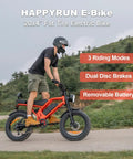 Rider on Beast 1500W Fat Tire Electric Bike For Adults With 48V 18Ah Removable Battery on outdoor path.