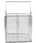Ultrasonic Cleaning Basket For Industrial Use With Stainless Steel Handle 9x5.9 Inch Fine Mesh Parts Washer Basket Open Mesh Design For Jewelry And Tools Built Tough For Shop And Lab, front view