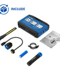 Components of 3 In 1 Quick Connect Rechargeable LED Work Light Kit With Magnetic Base And Flexible Gooseneck Light Plus Slim Bar Light