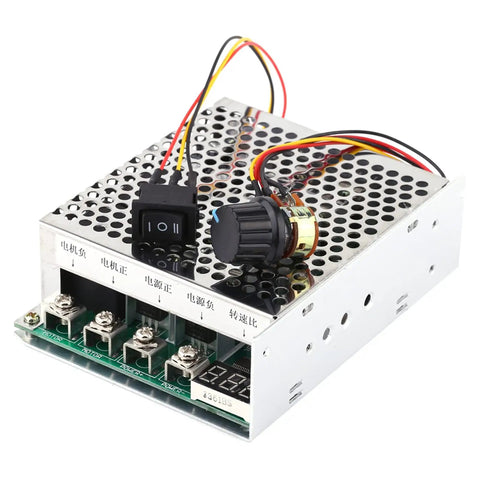 DC Motor Speed Controller With Digital Display, Reversible Drive, 10V-55V, 60A Heavy-Duty Unit for industrial use