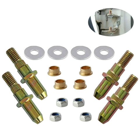 Door Hinge Pin And Bushing Repair Kit For 1999 Up GMC Sierra Silverado Chevy Truck SUV With 4 Zinc Plated Pins And 4 Bushings