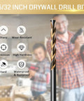 5/32 inch drywall drill bit showcasing sharp, wear-resistant design; part of 50 Piece Killer Sharp Drywall Cutting Bits Set.