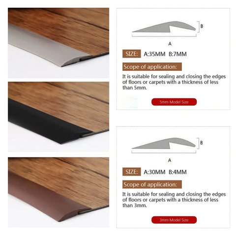 6.56 Ft PVC Carpet And Floor Edging Trim Strip Self Adhesive Threshold Transition For Low Profile Floors And Carpets Yellow Oak Finish