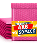 Hot Pink Bubble Mailers 4x8 Inch Pack Of 50 Waterproof Padded Envelopes Self Seal Adhesive Bubble Mailers For Small Business Shipping Jewelry Cards And Small Items