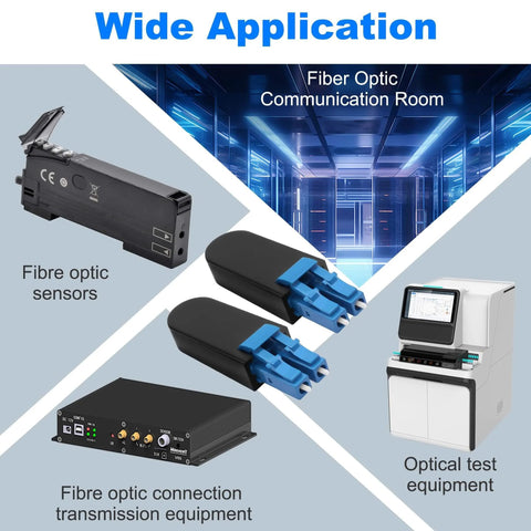 Duplex LC UPC Fiber Tester Loopback Plug For 9 By 125 Micron Singlemode Fiber Optic Cables Signal Test Adapter with application examples