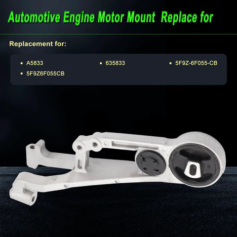No Hassle Heavy Upper Motor Mount With Solid Torque Strut Assembly For 05 To 07 Ford Freestyle shown from side angle.