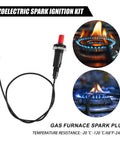 Two Pack Piezo Igniter Kit With Spark Ignition For Propane Grills Gas Fireplaces Ovens And Heaters shown with spark plug and flame
