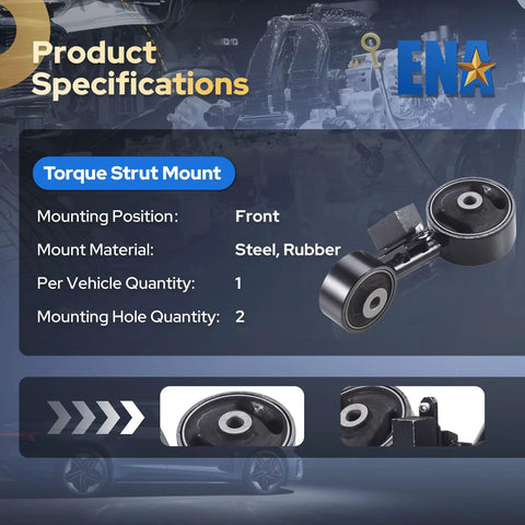 Toyota Front Engine Torque Strut Mount Drop In Ready For Camry 2002 2003 2004 2005 2006 And Solara 2004 2005 2006 2007 2008 2.4L Automatic Transmission Replacement A4204 Front Motor Mount specifications