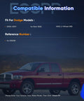 Compatibility information for Dodge Ram 1500 2000-2001 4WD, 2-Wheel ABS with reference number 515038 displayed with a red truck.