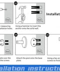 Gold Five Piece Bathroom Hardware Set Wall Mounted 23.6 Inch Towel Bar Brushed Gold Finish 304 Stainless Steel installation instructions
