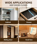 8 Pack Magnetic Cabinet Door Catches No Drill Needed Stainless Steel Drawer Closure for kitchen and bathroom hardware