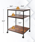 Top Shelf Premium Steel Frame 3 Tier Printer Stand Beefy Rolling Cart showing dimensions and weight capacity of 100 lbs per shelf.