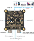 VU9 Pixie Tube Sound Level Meter With Retro Nixie Tube Visual Audio Spectrum Display Dope Vibe Microphone And 3.5mm Aux Input Home Desktop Decoration Black 3.35 Inch front view with controls