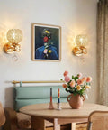 Two Pack Crystal Wall Sconces Modern Bedside Lights With E26 Sockets Hardwired Wall Mounts For Living Room, dining area