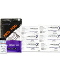 Deluxe Pro Grade Nasopharyngeal Airway Kit with six NPAs in sizes 22FR to 32FR, includes jelly, wipes, and nitrile gloves shown.