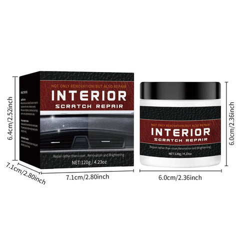 Interior Scratch Repair Kit For Dashboards, Plastics And Leather, 2026 Upgraded Go-To Quick Fix, 4.23 Oz container and box