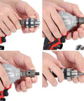 Hands demonstrating the Ehozirta Cordless Impact Wrench 1/2 Inch, 520Nm High Torque Brushless Motor Electric Tool, changing sockets.