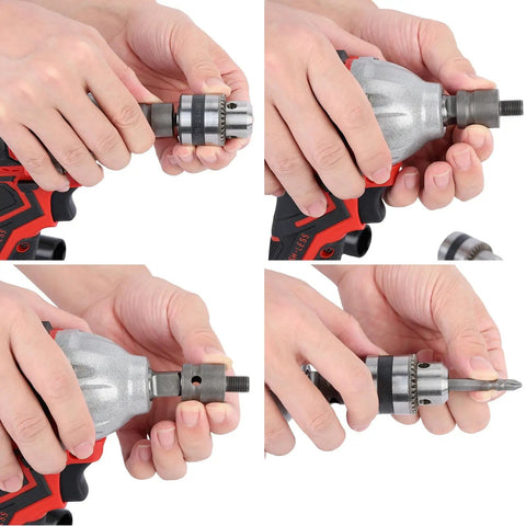 Hands demonstrating the Ehozirta Cordless Impact Wrench 1/2 Inch, 520Nm High Torque Brushless Motor Electric Tool, changing sockets.