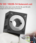 12V DC Solenoid Coil 10226-14 for Hydraulic Power Unit Lift Dump Systems, 16W, 9 Ohms, Single Wire Lead, Fits Valve Stem Series 08 80 88 98