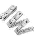 Dual Scale Flexible Tape Measure Set 60 Inch Blue 2 Pack Standard And Metric Readouts Soft Fiberglass Tape With End Tabs