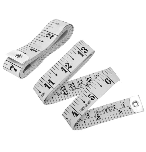 Dual Scale Flexible Tape Measure Set 60 Inch Blue 2 Pack Standard And Metric Readouts Soft Fiberglass Tape With End Tabs
