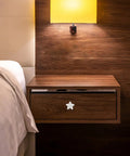 Nightstand with White Ceramic Star Drawer Knob Small Cabinet Pull Handle For Wardrobe Jewelry Box And Closet Doors Vintage Style Hardware