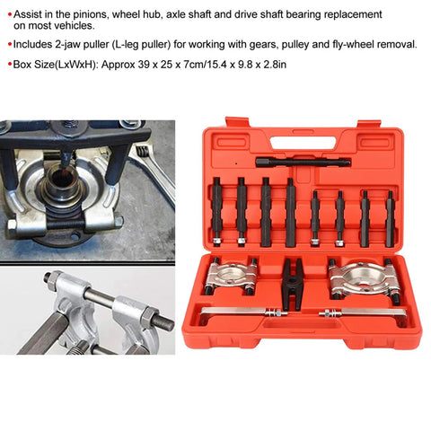Heavy Duty 14PCS Bearing Puller Kit And Gearbox Separator Set Alloy Steel Pro Tools For Auto Shaft bearing puller case 39 x 25 x 7cm