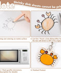 30 Pack Shrink Plastic Sheets For Crafts 7.9 By 5.7 Inches Ideal For DIY Jewelry Charms And Kids Craft Projects, crab drawing to finished keychain