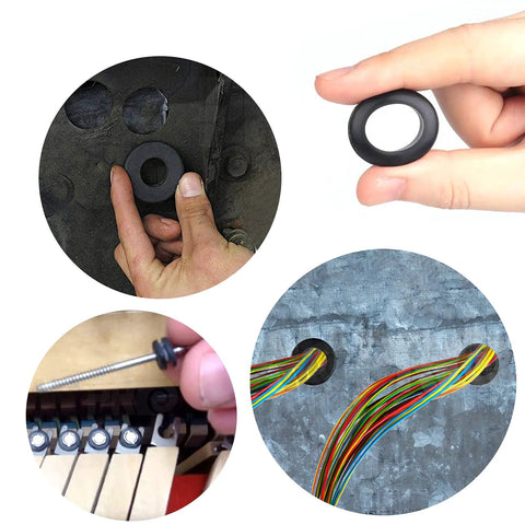 200 Piece Hollow Rubber Grommet Assortment Kit For Firewall Cable Holes 1/4 Inch To 1 Inch Grommets in use examples