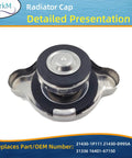 Radiator Cap 108kPa Replacement 21430-1p111 For Nissan Frontier Pathfinder Infiniti Toyota front view