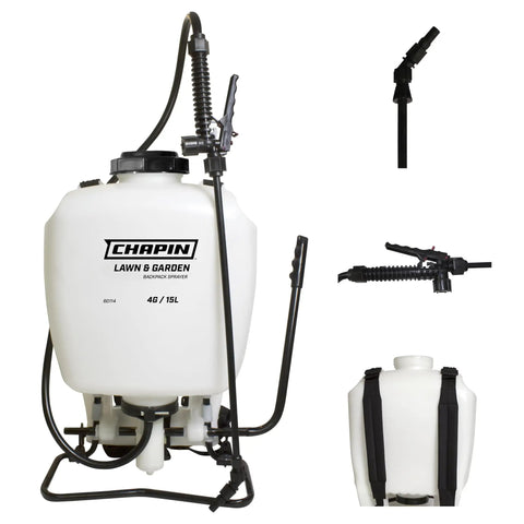 Backpack Sprayer For Lawn Care Go To Tool 4 Gallon Pump Sprayer With Translucent Tank 3 Stage Filtration and adjustable parts