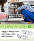 Rock Solid 4 Pack DD98-01051C Dishwasher Installation Bracket Kit For Samsung DW80M, heavy duty, easy to install in kitchen.