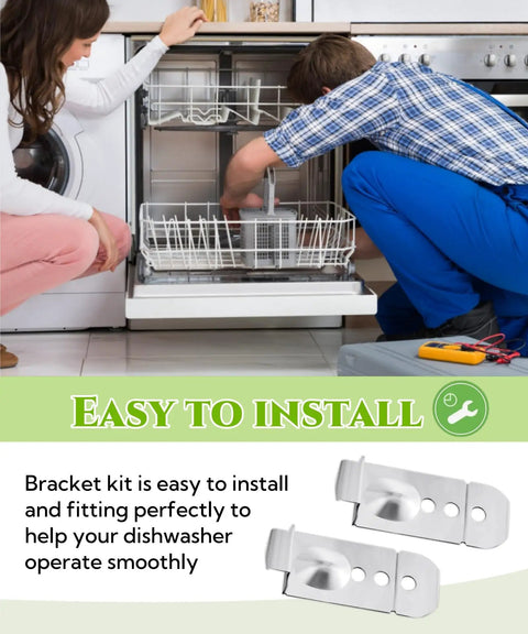 Rock Solid 4 Pack DD98-01051C Dishwasher Installation Bracket Kit For Samsung DW80M, heavy duty, easy to install in kitchen.