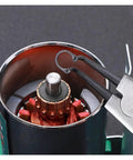 Heavy Duty C Type Shaft Retaining Rings for 6-40mm applications shown in use on motor shaft with pliers.