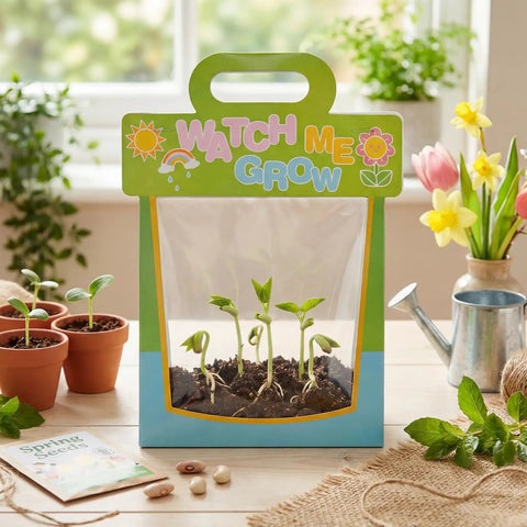 36 Pack Clear Vinyl Pocket Greenhouse Bags With Cards for Teaching Science Projects and Crafts See Through Plastic Greenhouse Bags for Classroom Activities Science Fairs and Themed Birthday Parties