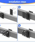 Installation steps for Heavy Duty Spare Tire Mount Bracket for Trailers and Carriers, 300 lb capacity, bolt patterns 4 to 5.5 in.