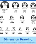 Diagram of 160 E-ring circlips in fourteen sizes, part of the 261 Pcs Lock Washer And E Clip Kit With 100 Internal Tooth Star Washers In Nine Sizes And 160 E Ring Circlips In Fourteen Sizes Plus A Pair Of Tweezers For Easy DIY Fixes Must Have For DIYers.
