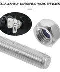 Rock-Solid Alloy Trailer Locking Pin With Long Screw For Secure Hitch Connector showing quick release handle and threaded pin.