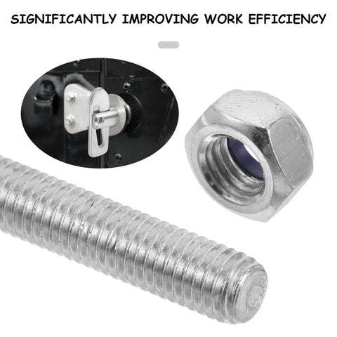 Rock-Solid Alloy Trailer Locking Pin With Long Screw For Secure Hitch Connector showing quick release handle and threaded pin.