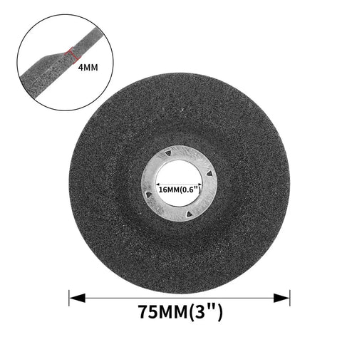 Hot Shot 3 Inch Angle Grinder Cutting Discs And Grinding Wheels With 10mm Artery Hole for metal polishing, showing 75mm diameter, durable abrasive.